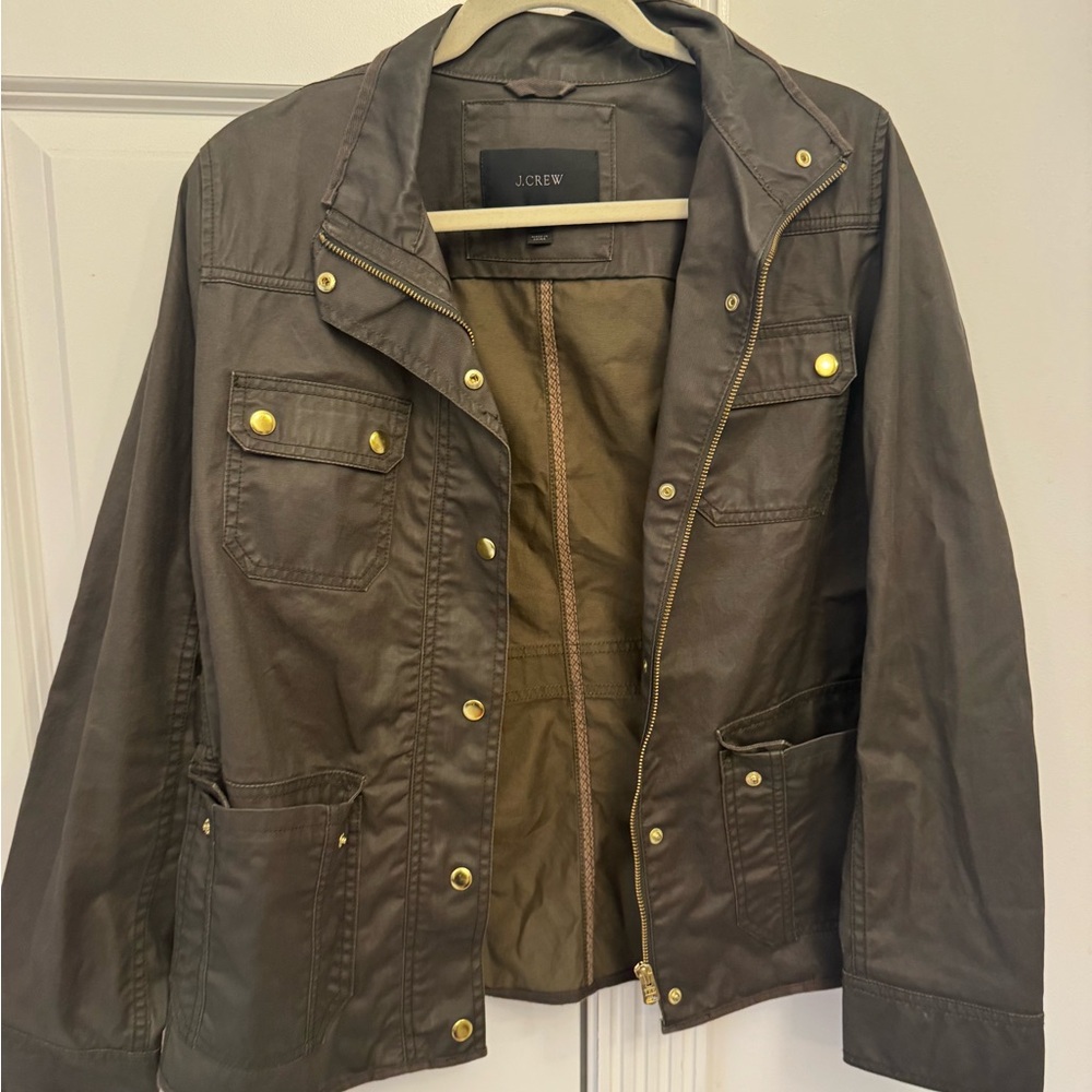 J CREW wax jacket size medium